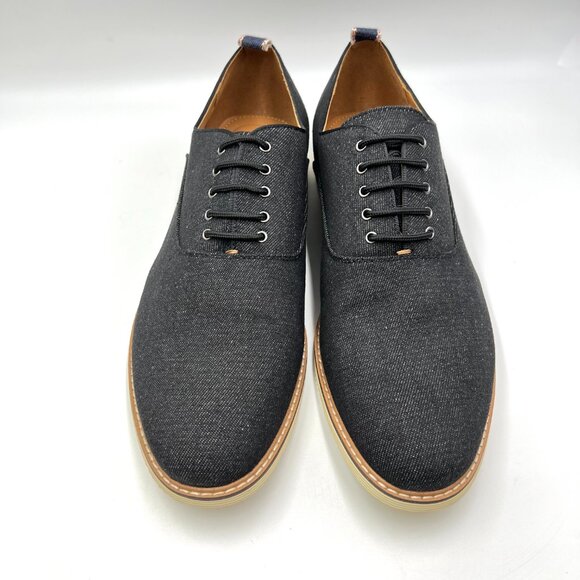 Steve Madden Mens Size 11.5‎ Neemann Black Denim Casual Oxfords Sneakers Shoes main image 5